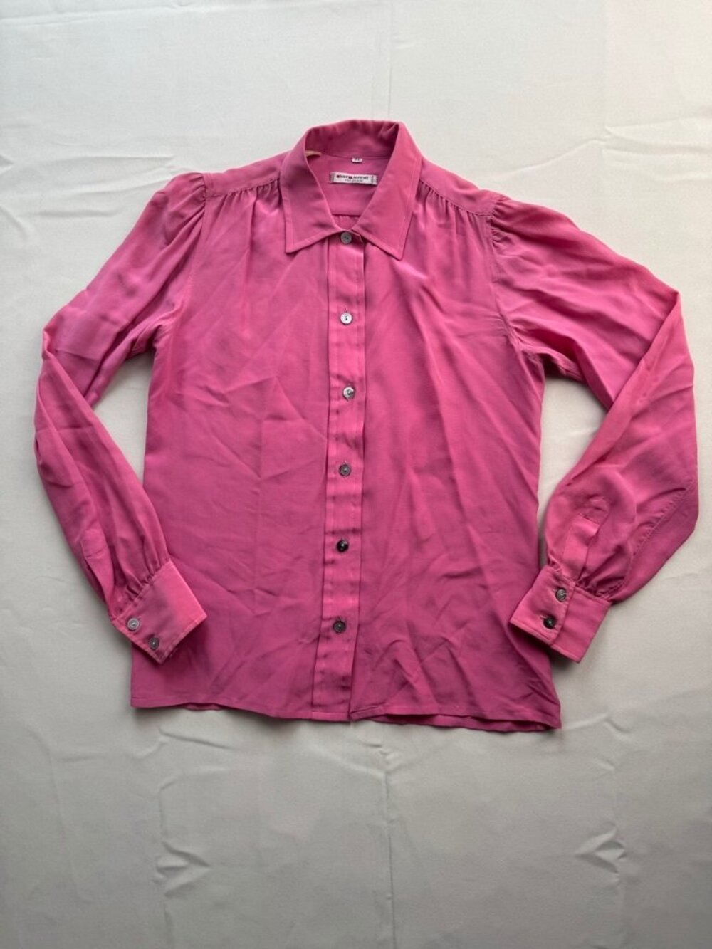 Saint Laurent Rive Gauche Rive Gauche Silk Long Sleeve Shirt